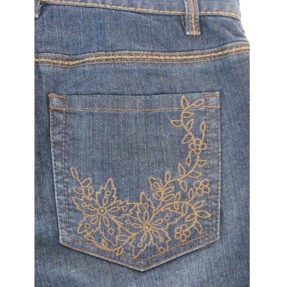 Liz Claiborne Jeans Womens Sz 4 (29 x 26) Slim Straight Leg Medium Wash Stretch - Picture 6 of 13